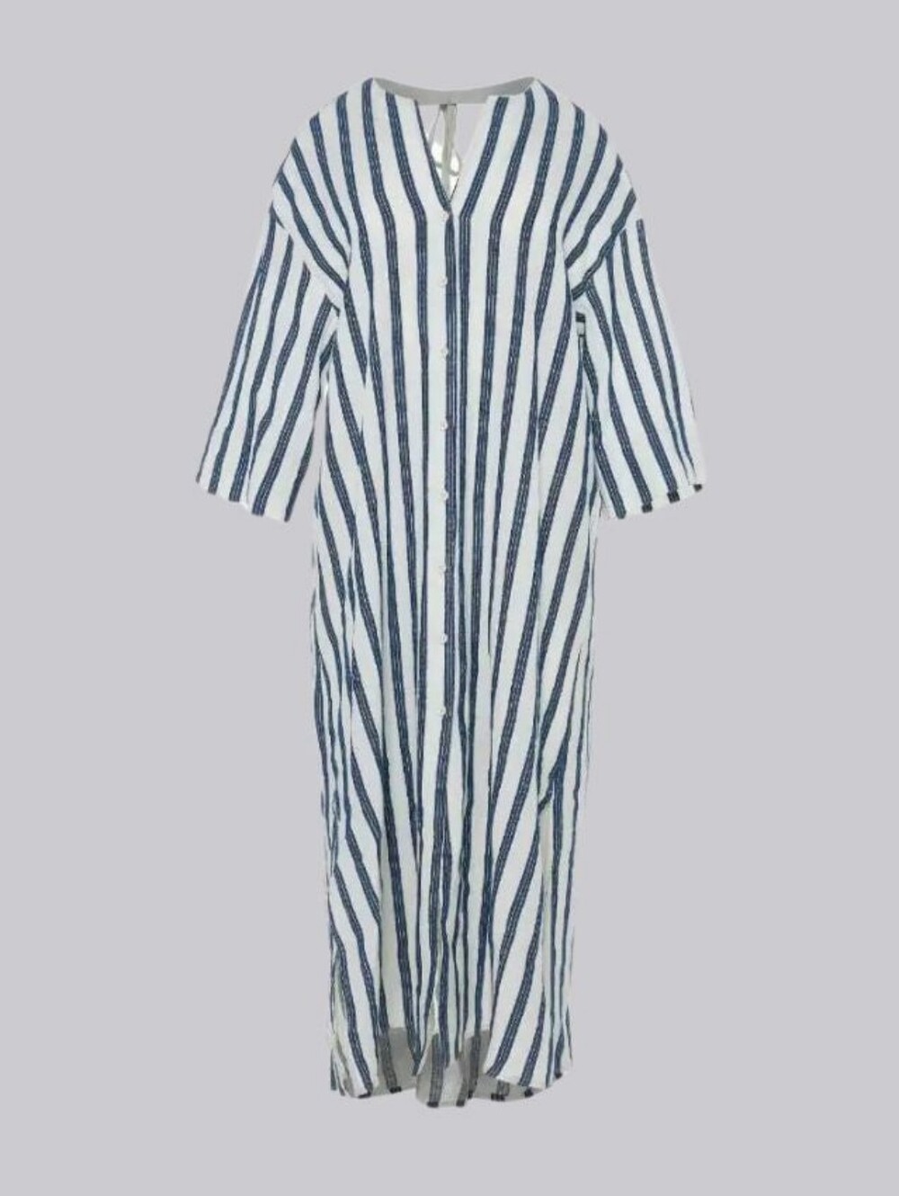 Devotion Twins Striped Long Cotton  Dress